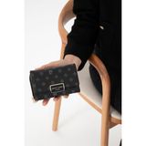 Pierre Cardin Kadın Cüzdan Siyah Monogram Minimalist Stil ile Şık Tasarım ve Kartlık Bölmeli