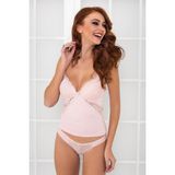 Pierre Cardin Kadın Dantelli Penye Atlet Külot / Kaşkorse Set - 356 Pudra - Renkli