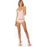 Pierre Cardin Kadın Dantelli Penye Atlet Külot / Kaşkorse Set - 394 Pudra - XL - Renkli