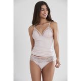 Pierre Cardin Kadın Dantelli Penye Atlet Külot Kaşkorse Set, Pudra, S Beden PCJ375