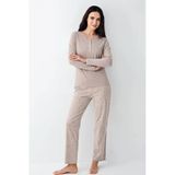 Pierre Cardin Kadın Desenli Pamuklu Modal Uzun Kollu Pijama Takım