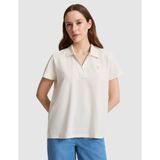 Pierre Cardin Kadın Ekru A Kesim Comfort Polo Yaka Basic Tişört 50325465-VR019