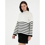 Pierre Cardin Kadın Ekru Comfort Fit Kazak 50290563-VR019 - S