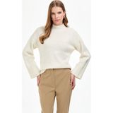 Pierre Cardin Kadın Ekru Comfort Fit Yarım Balıkçı Kazak 50310958-VR019 - 2XL