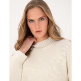 Pierre Cardin Kadın Ekru Comfort Fit Yarım Balıkçı Kazak 50316342-VR019 - 2XL