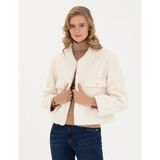 Pierre Cardin Kadın Ekru Crop Top Mont 50276353-VR019 - 36
