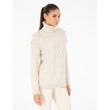 Pierre Cardin Kadın Ekru Kazak /triko 50294435-vr019