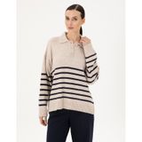 Pierre Cardin Kadın Ekru Kazak /triko 50300147-vr019