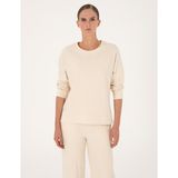 Pierre Cardin Kadın Ekru Oversize Yumuşak Dokulu Sweatshirt 50314948-VR019