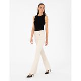 Pierre Cardin Kadın Ekru Pantolon Kanvas-chino 50292885-vr019