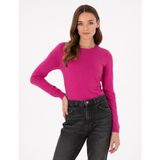 Pierre Cardin Kadın Fuşya Slim Fit Basic Kazak 50300769-VR023