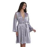 PİERRE CARDİN KADIN GECELIK 6955 SATEN KAPLI 6LI SET MAVİ