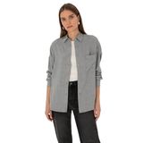 Pierre Cardin Kadın Gri Gömlek Desenli 50313653-VR024