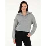 Pierre Cardin Kadın Gri Melanj Kazak /triko 50290597-vr086