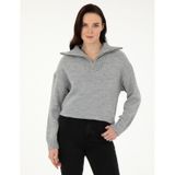 Pierre Cardin Kadın Gri Melanj Kazak /triko 50290597-vr086
