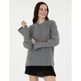 Pierre Cardin Kadın Gri Melanj Kazak/Triko 50296484-VR086