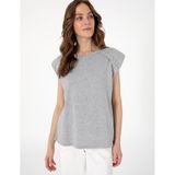 Pierre Cardin Kadın Gri Melanj Tişört 50301482-VR086