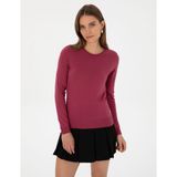 Pierre Cardin Kadın Gül Kurusu Slim Fit Bisiklet Yaka Basic Kazak 50315758-VR026