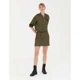 Pierre Cardin Kadın Haki A Kesim Dokuma Etek 50273122-VR238 - Bambu - 36