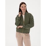 Pierre Cardin Kadın Haki Comfort Fit Örme Hırka 50301345-VR027