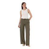 Pierre Cardin Kadın Haki Pantolon (Kanvas-Chino) 50306511-VR027