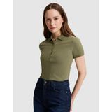 Pierre Cardin Kadın Haki Slim Fit Pamuklu Polo Yaka Basic Tişört 50325456-VR027 - XL