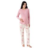Pierre Cardin Kadın Hamile Pijama Takımı, Pembe, XL Beden