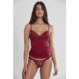 Pierre Cardin Kadın İç Çamaşırı Takımı, Dantelli Penye Atlet Külot, Bordo