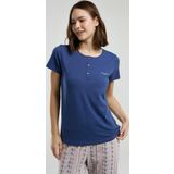 Pierre Cardin Kadın Indigo Kısa Kol Pijama Takımı