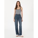Pierre Cardin Kadın İndigo Pantolon (Jean) 50301305-VR028