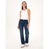 Pierre Cardin Kadın Indigo Straight Fit Jean Pantolon 50313247-VR028 - İndigo - 34 - 38