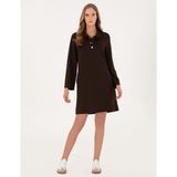 Pierre Cardin Kadın Kahverengi A Kesim Modal Karışımlı Örme Elbise 50315895-VR029