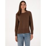 Pierre Cardin Kadın Kahverengi Comfort Fit Yün Karışımlı Kazak 50316659-VR029