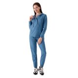 Pierre Cardin Kadın Kapüşonlu Pijama Takımı, Mavi, 3XL Beden