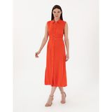 Pierre Cardin Kadın Kırmızı Regular Fit Dokuma Elbise 50306939-VR030 - 40