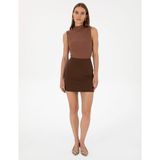 Pierre Cardin Kadın Koyu Kahverengi Dokuma Etek 50318251-VR084 - 38