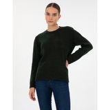 Pierre Cardin Kadın Koyu Yeşil Comfort Fit Kazak 50316310-VR079 - XS