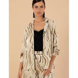 Pierre Cardin Kadın Krem Gömlek Desenli 50275629-VR071
