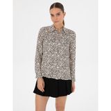 Pierre Cardin Kadın Kum Comfort Fit Uzun Kollu Gömlek 50318227-VR085 - 40