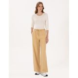 Pierre Cardin Kadın Kum Loose Fit Kanvas Pantolon 50318198-VR085 - Dropsuz - 34