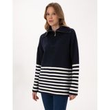 Pierre Cardin Kadın Lacivert Comfort Fit Kazak 50317227-VR033 - 2XL