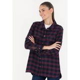 Pierre Cardin Kadın Lacivert Comfort Fit Oduncu Gömlek 50273139-VR033 - 36