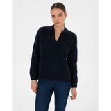 Pierre Cardin Kadın Lacivert Comfort Fit Polo Yaka Kazak 50317226-VR033 - XL