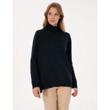 Pierre Cardin Kadın Lacivert Comfort Fit Tam Balıkçı Yaka Basic Kazak 50316385-VR033 - XL