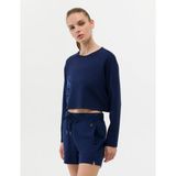 Pierre Cardin Kadın Lacivert Crop Top Sweatshirt 50263679-VR033 - M