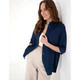Pierre Cardin Kadın Lacivert Oversize Uzun Kollu Gömlek 50313596-VR033 - 36