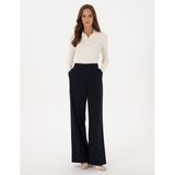 Pierre Cardin Kadın Lacivert Palazzo Kumaş Pantolon 50319006-VR033 - 36 - Dropsuz