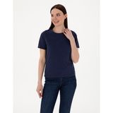 Pierre Cardin Kadın Lacivert Regular Fit Bisiklet Yaka Basic Tişört 50305766-VR033