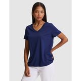 Pierre Cardin Kadın Lacivert Regular Fit V Yaka Basic Tişört 50326875-VR033