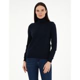 Pierre Cardin Kadın Lacivert Slim Fit Basic Kazak 50290579-VR033